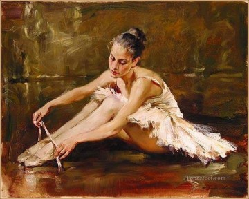  danza Lienzo - Antes del baile Ballet